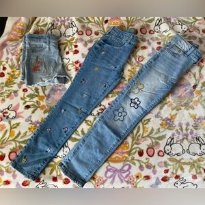 2 pairs of girls jumping beans jeans and 1 pair of girls jumping beans shorts